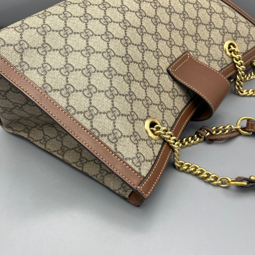 Gucci Medium Padlock Tote GG Monogram Tan Beige Brown Gucci Medium Padlock Tote GG Monogram Tan Beige Brown