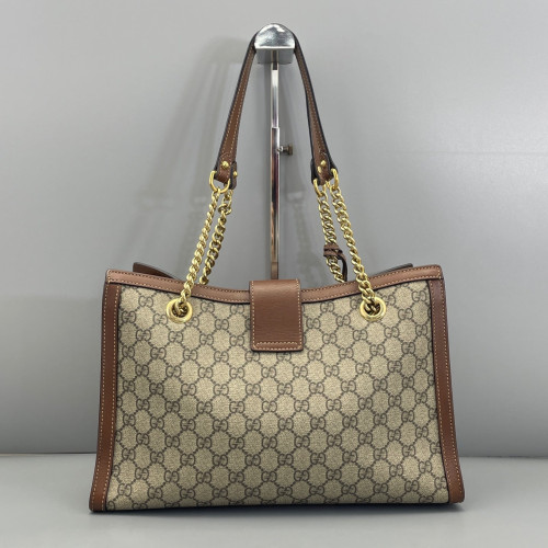 Gucci Medium Padlock Tote GG Monogram Tan Beige Brown Gucci Medium Padlock Tote GG Monogram Tan Beige Brown
