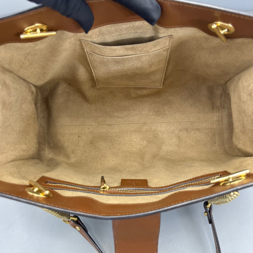 Gucci Medium Padlock Tote GG Monogram Tan Beige Brown Gucci Medium Padlock Tote GG Monogram Tan Beige Brown