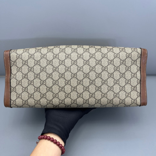 Gucci Medium Padlock Tote GG Monogram Tan Beige Brown Gucci Medium Padlock Tote GG Monogram Tan Beige Brown