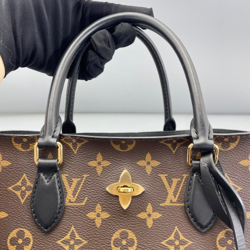 Louis Vuitton Flower Tote Monogram Brown Black
