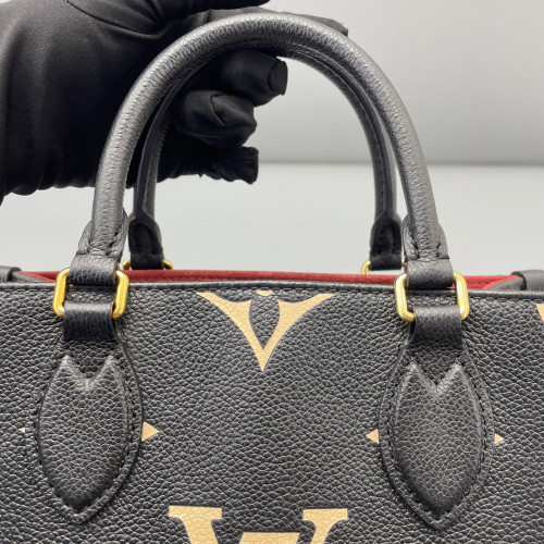 Louis Vuitton Onthego PM Monogram Empreinte Giant Black White
