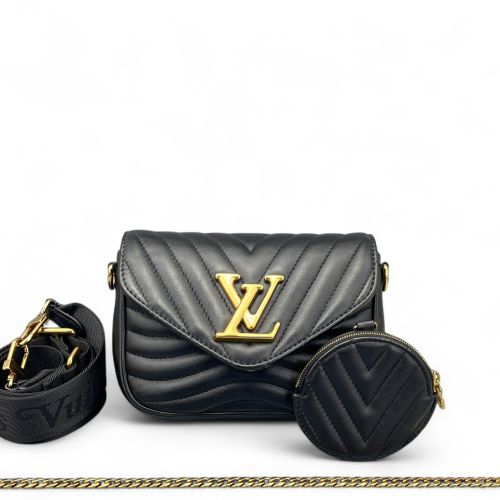 Louis Vuitton New Wave Multi Pochette Calfskin Black
