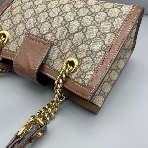 Gucci Small Blondie Shoulder Bag GG Monogram Tan Brown