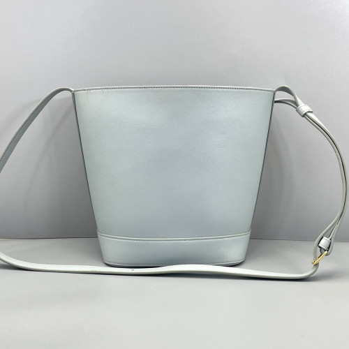 Celine Triomphe Triomphe Bucket Bag Small Calfskin Dusty Blue