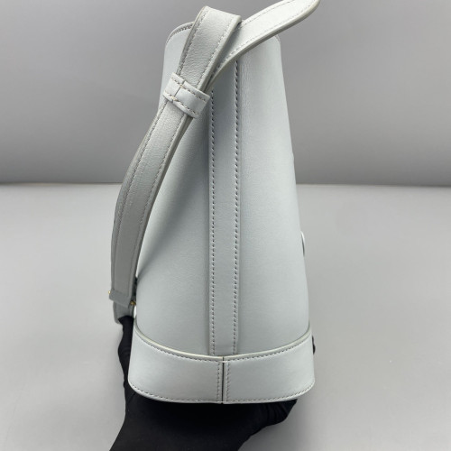 Celine Triomphe Triomphe Bucket Bag Small Calfskin Dusty Blue