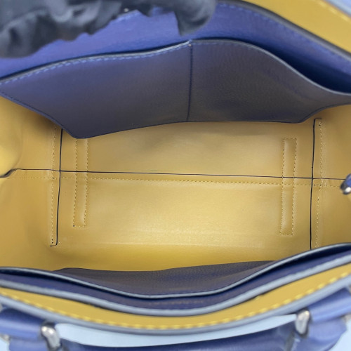 Burberry Belt Tote Grained Calfskin Blue White