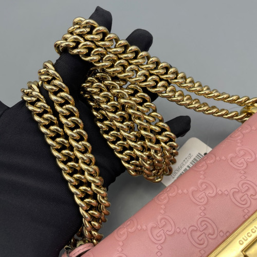 Gucci Small Padlock Shoulder Bag Guccissima Pink Gucci Small Padlock Shoulder Bag Guccissima Pink