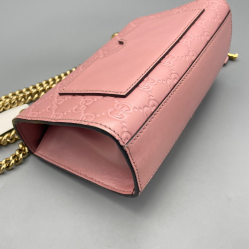 Gucci Small Padlock Shoulder Bag Guccissima Pink Gucci Small Padlock Shoulder Bag Guccissima Pink