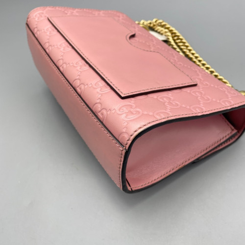 Gucci Small Padlock Shoulder Bag Guccissima Pink Gucci Small Padlock Shoulder Bag Guccissima Pink