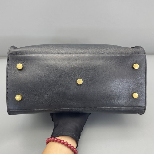 Yves Saint Laurent Small Cabas Chyc Calfskin Black