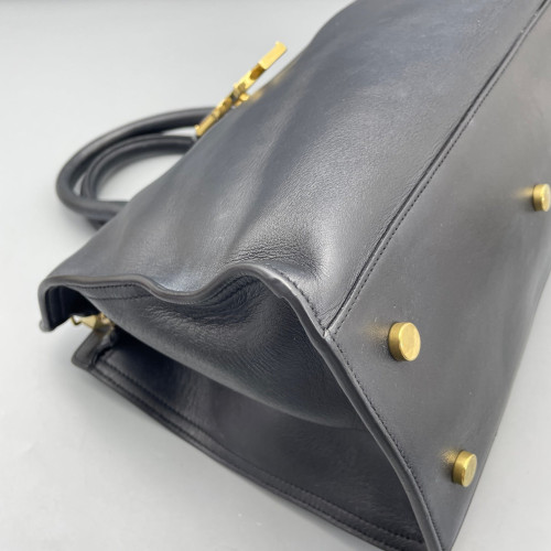 Yves Saint Laurent Small Cabas Chyc Calfskin Black
