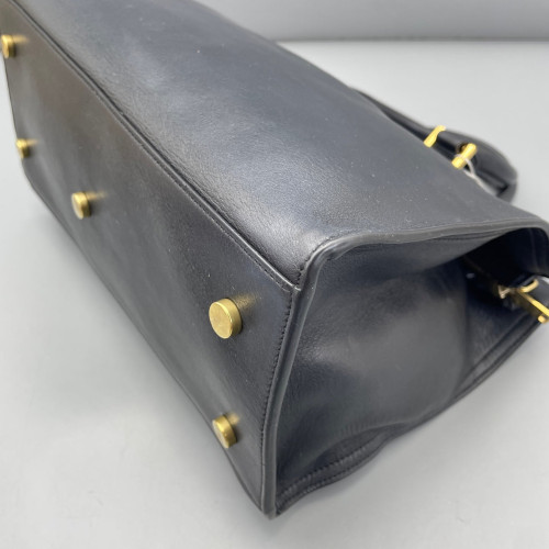 Yves Saint Laurent Small Cabas Chyc Calfskin Black