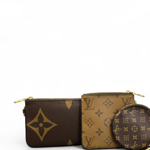 Louis Vuitton Trio Puch Reverse Monogram Brown