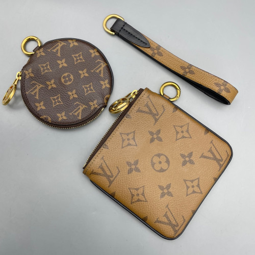 Louis Vuitton Trio Puch Reverse Monogram Brown