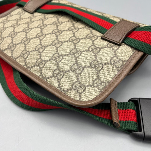 Gucci Web Neo Vintage Belt Bag GG Supreme Monogram Beige Ebony