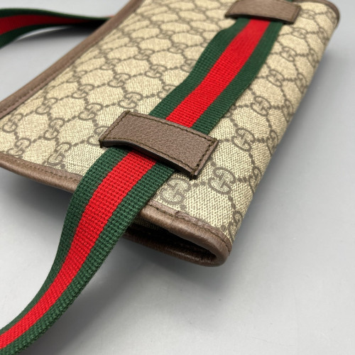 Gucci Web Neo Vintage Belt Bag GG Supreme Monogram Beige Ebony