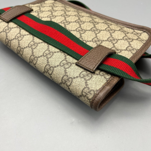 Gucci Web Neo Vintage Belt Bag GG Supreme Monogram Beige Ebony