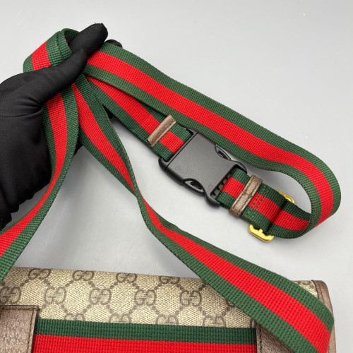 Gucci Web Neo Vintage Belt Bag GG Supreme Monogram Beige Ebony