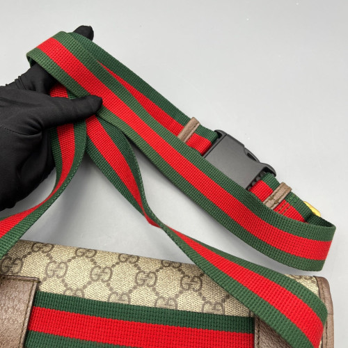 Gucci Web Neo Vintage Belt Bag GG Supreme Monogram Beige Ebony