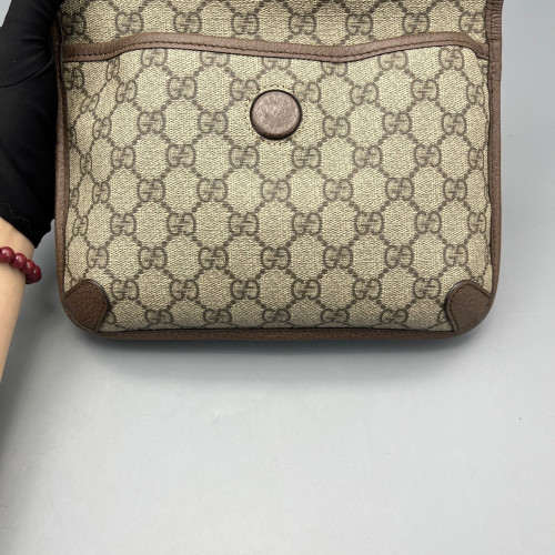 Gucci Web Neo Vintage Belt Bag GG Supreme Monogram Beige Ebony