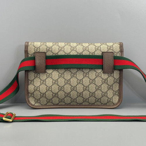 Gucci Web Neo Vintage Belt Bag GG Supreme Monogram Beige Ebony