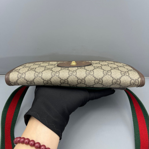 Gucci Web Neo Vintage Belt Bag GG Supreme Monogram Beige Ebony