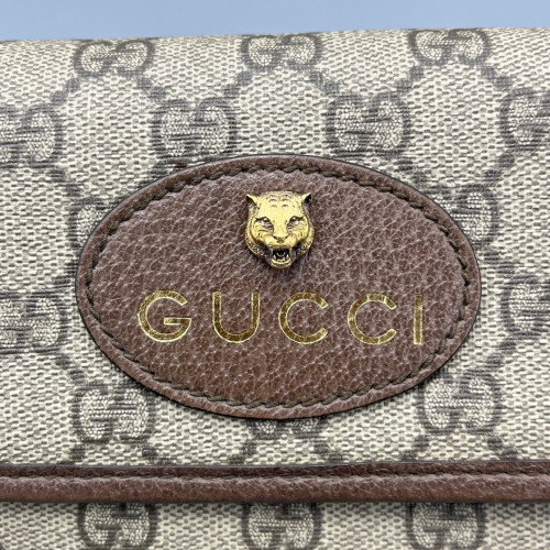 Gucci Web Neo Vintage Belt Bag GG Supreme Monogram Beige Ebony