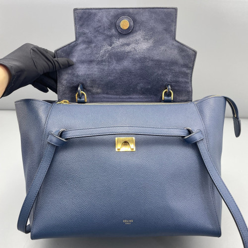 Celine Mini Belt Bag Calfskin Dark Blue