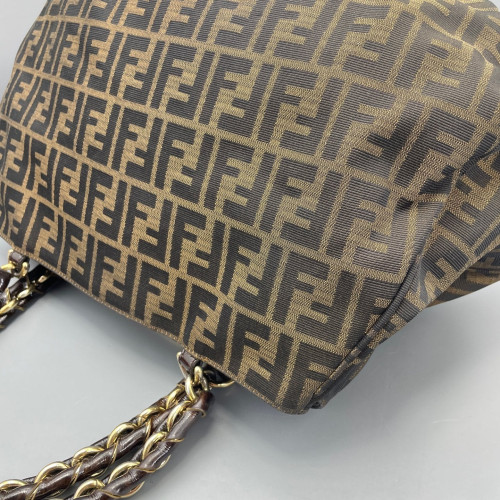 Fendi Chain Hobo FF Brown Fendi Chain Hobo FF Brown