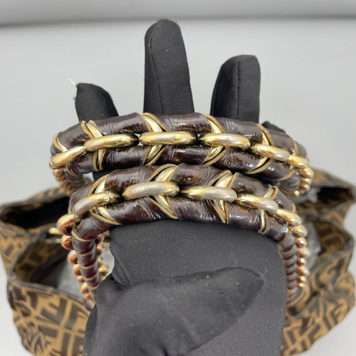 Fendi Chain Hobo FF Brown Fendi Chain Hobo FF Brown