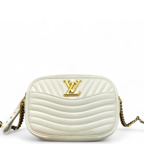 Louis Vuitton New Wave Camera Bag Calfskin White