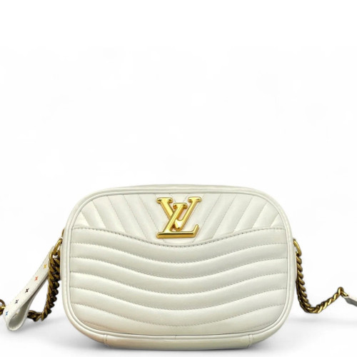 Louis Vuitton New Wave Camera Bag Calfskin White