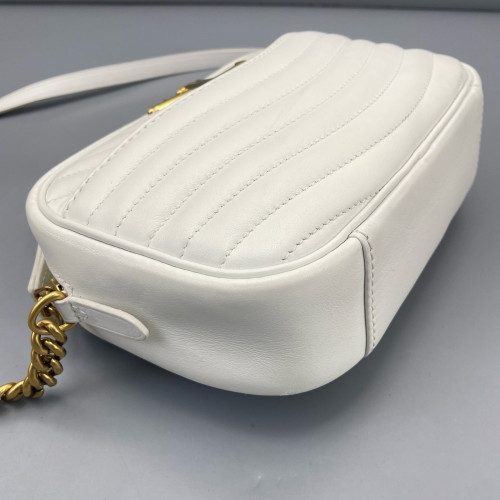 Louis Vuitton New Wave Camera Bag Calfskin White