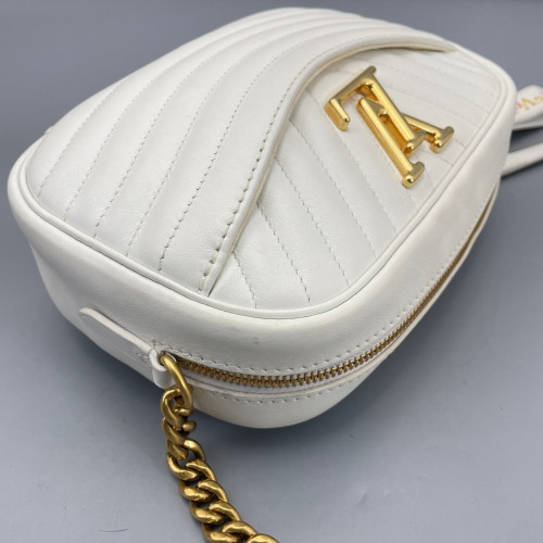 Louis Vuitton New Wave Camera Bag Calfskin White