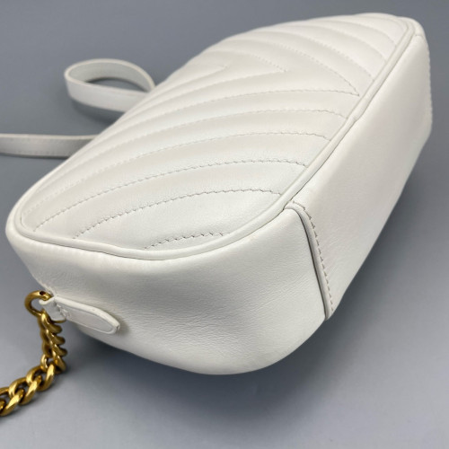 Louis Vuitton New Wave Camera Bag Calfskin White
