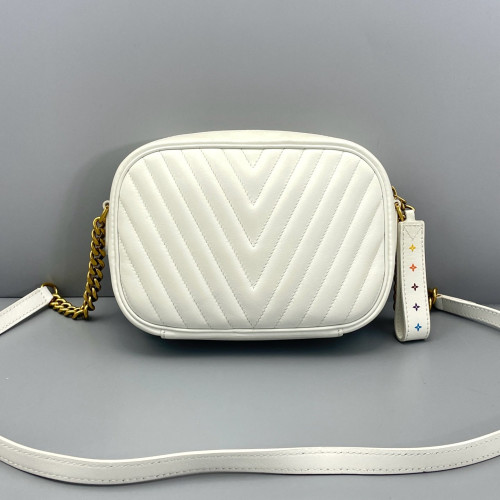 Louis Vuitton New Wave Camera Bag Calfskin White