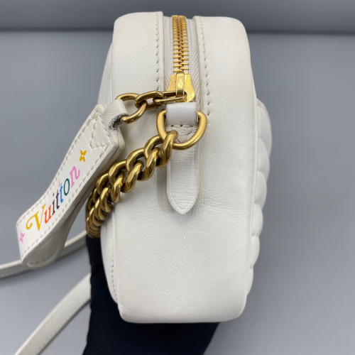 Louis Vuitton New Wave Camera Bag Calfskin White