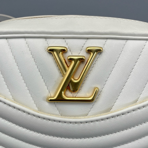 Louis Vuitton New Wave Camera Bag Calfskin White