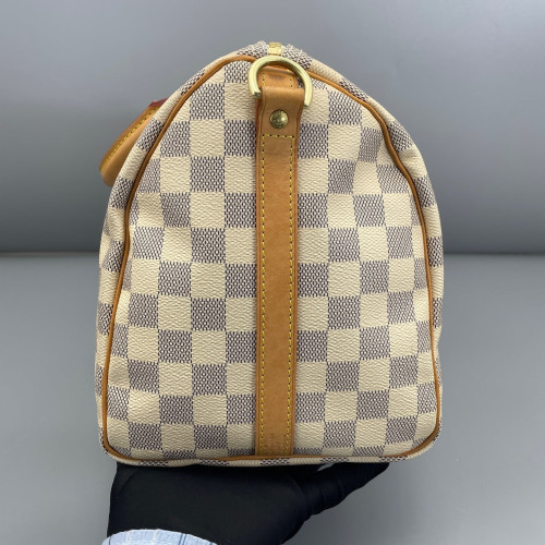 Louis Vuitton Speedy Bandouliere 30 Damier Azur White Grey