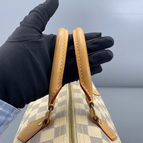 Louis Vuitton Speedy Bandouliere 30 Damier Azur White Grey