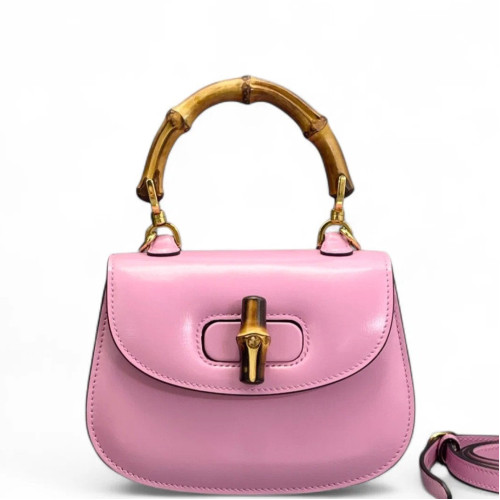 Gucci Bamboo Bamboo 1947 Mini Calfskin Pink