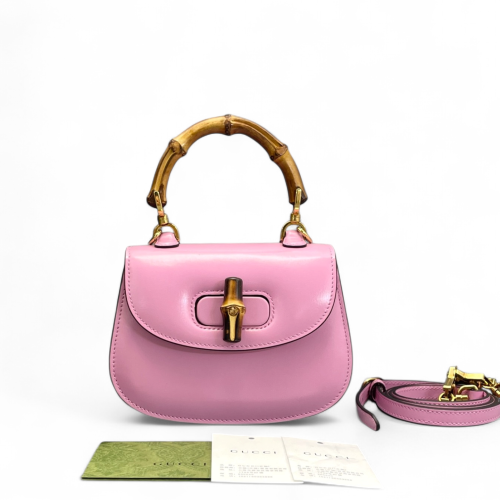 Gucci Bamboo Bamboo 1947 Mini Calfskin Pink