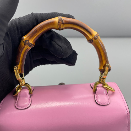 Gucci Bamboo Bamboo 1947 Mini Calfskin Pink