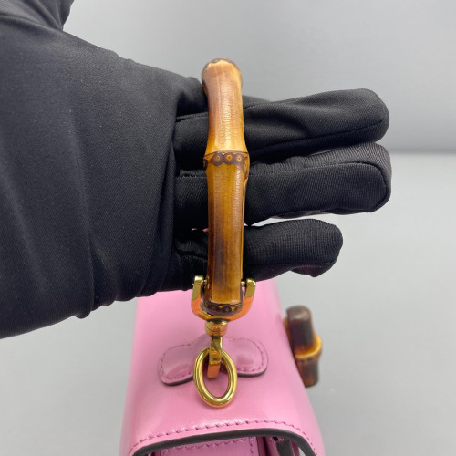 Gucci Bamboo Bamboo 1947 Mini Calfskin Pink