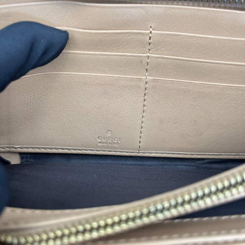 Gucci Zip Around Wallet Guccissima Nude Pink