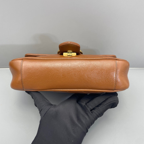 Gucci Matelasse Mini GG Marmont Calfskin Tan