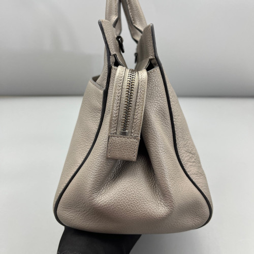 Yves Saint Laurent Medium Loulou Crossbody Bag Grained Calfskin Grey