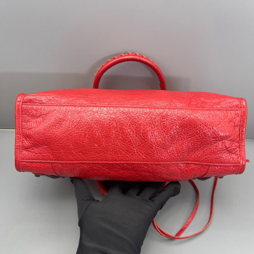Balenciaga Small City Arena Lambskin Red