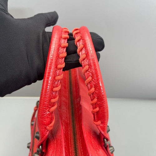 Balenciaga Small City Arena Lambskin Red